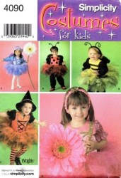 4090 BABE LADYBUG, BEE, WITCH, PRINCESS COSTUME PATTERN 1/2-4